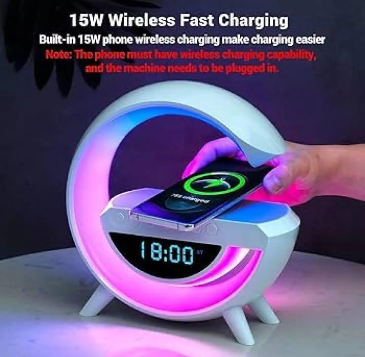 4 - in - 1 Wireless Charger: Clock, Speaker & LampAshiyana Shopping Mall