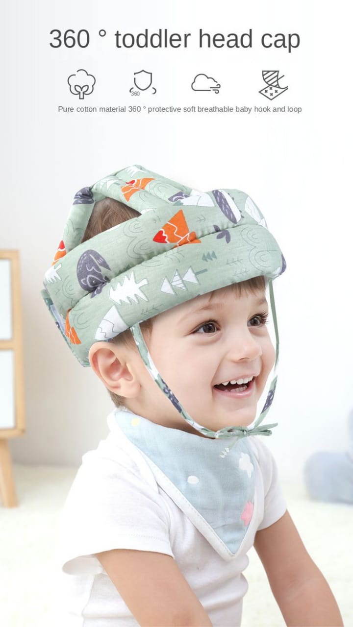 Baby Head Safety Helmet & Free Baby Tooth Brush.Ashiyana Shopping Mall