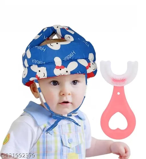 Baby Head Safety Helmet & Free Baby Tooth Brush.Ashiyana Shopping Mall