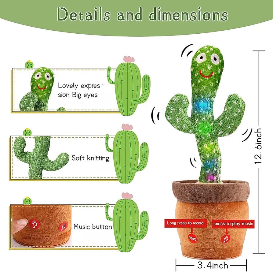 Dancing Cactus Toys For Kids Rechargeable.Ashiyana Shopping Mall